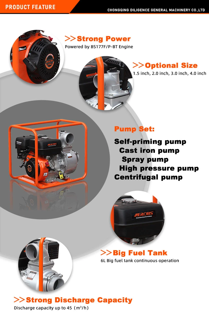 BS192f/P Engine Air-Cooled Aerobs Carton Packaging Gasoline Water Pump for Car